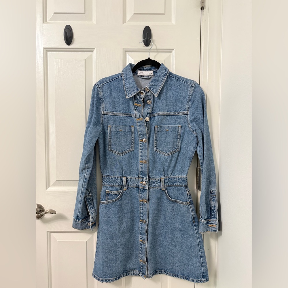 Zara Women's Classic Blue Jean Dress